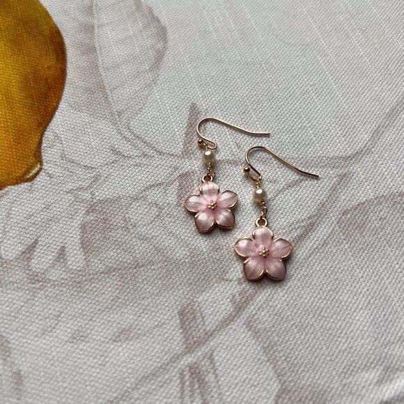 Kawaii Cherry Blossom Jewelry Set, Japanese Set, Cherry Blossom Jewelry Gift Set - Picture 8 of 10